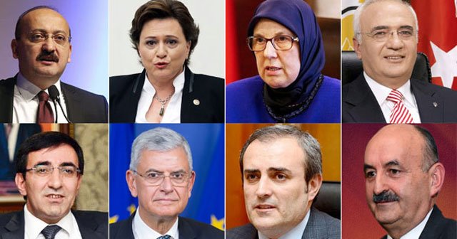 8 bakan kabine dışı kaldı