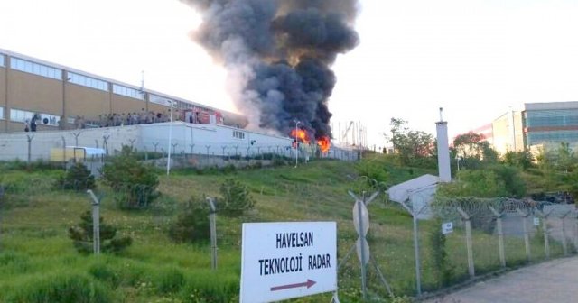 Ankara'da fabrika yangını