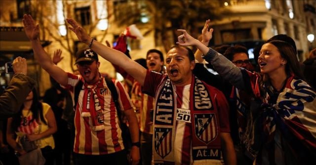 Atletico Madrid taraftarının final coşkusu