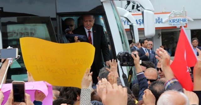 Cumhurbaşkanı Erdoğan&#039;a Kırşehir&#039;de sevgi seli