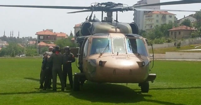 Şehit babası, acı haberi alınca evine helikopterle getirildi