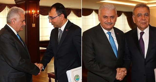 Yıldırım, Toprak ve Kocaoğlu'nu kabul etti
