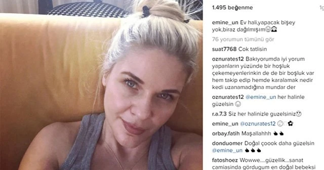 Emine Ün'ün Instagram pozu olay oldu