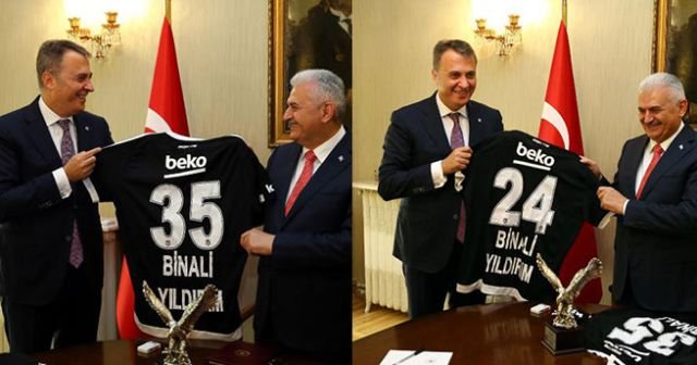 Galatasaraylı Başbakan Yıldırım&#039;a Beşiktaş forması