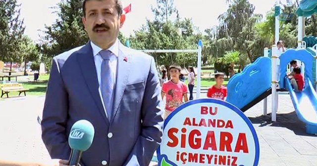 Şanlıurfa&#039;da parkta sigara içmek yasak