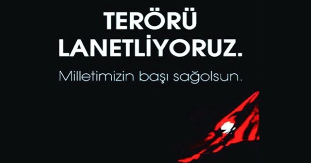 Ünlüler teröre lanet yağdırdı