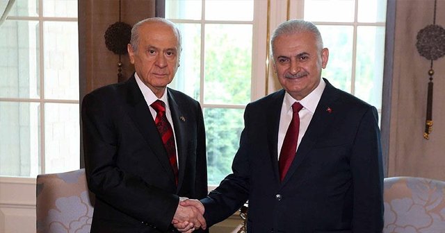 Başbakan Yıldırım, MHP Genel Başkanı Bahçeli ile görüştü