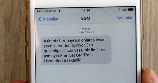 Emniyetten sürücülere SMS’li uyarı