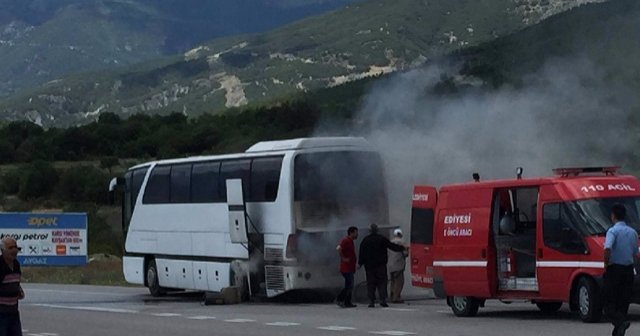 Yolcu otobüsünde büyük panik