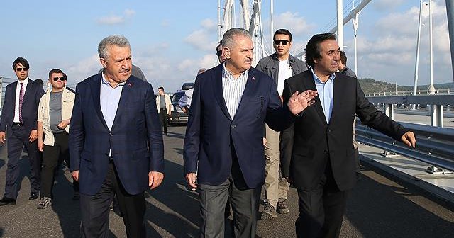 Başbakan Binali Yıldırım 3. Köprü&#039;de inceleme yaptı