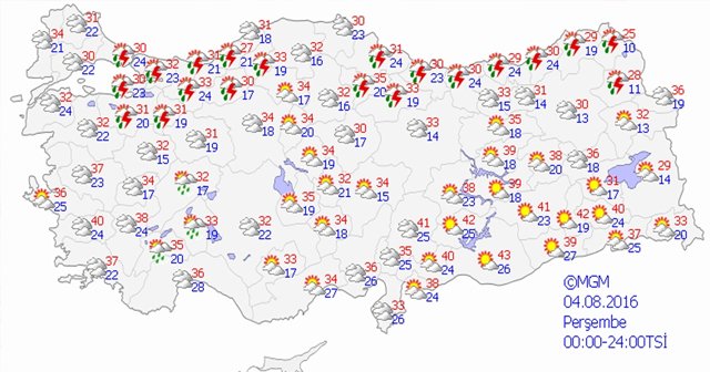 Kuzey kesimlerinde sağanak yağış bekleniyor