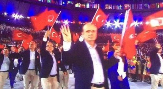 Olimpiyat açılışında Rabia işareti