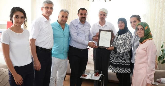 Başbakan Yıldırım’dan o ailelere şükran belgesi