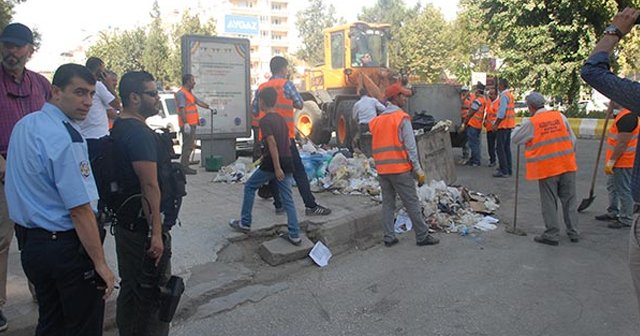 Batman’da çöpler polis eşliğinde toplanıyor