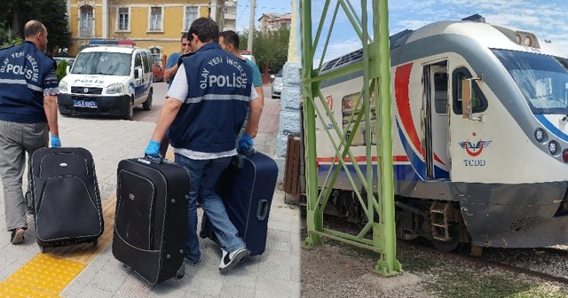 Bomba ihbarı yapılan trenden 15 kilo esrar çıktı