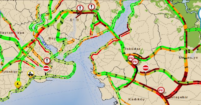 Kaza sonrası yol durumu