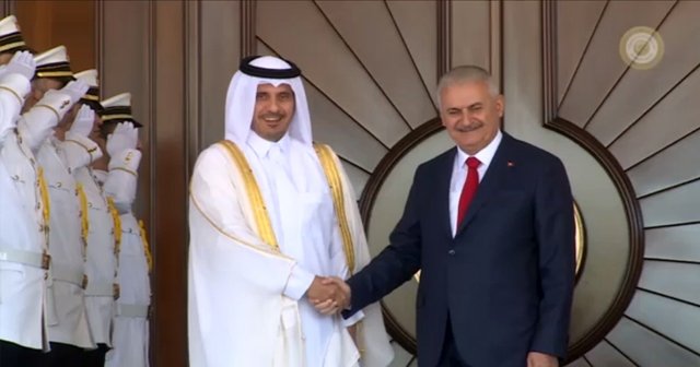 Başbakan Yıldırım, Katar Başbakanı Al-Thani ile görüştü