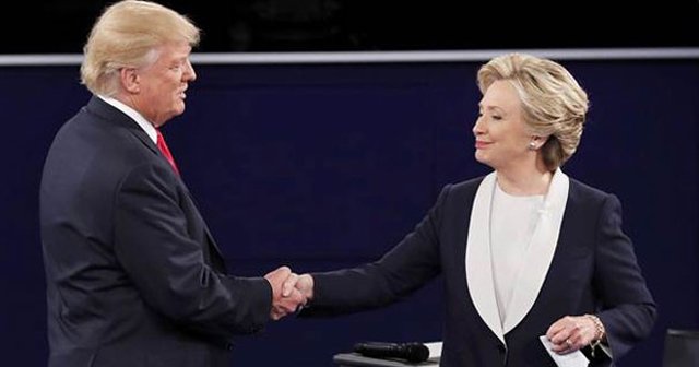 Clinton ve Trump ikinci kez kozlarını paylaştı