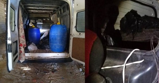 Mardin&#039;de 2,5 ton bomba yüklü minibüs ele geçirildi