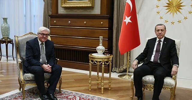 Cumhurbaşkanı Erdoğan Almanya Dışişleri Bakanı Steinmeier&#039;ı kabul etti