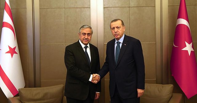 Erdoğan ve Akıncı&#039;dan KKTC görüşmesi