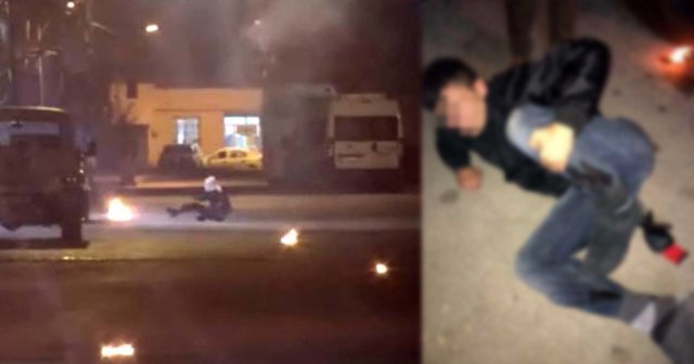 PKK gösterisinde polise molotofkokteyli atarken vuruldu