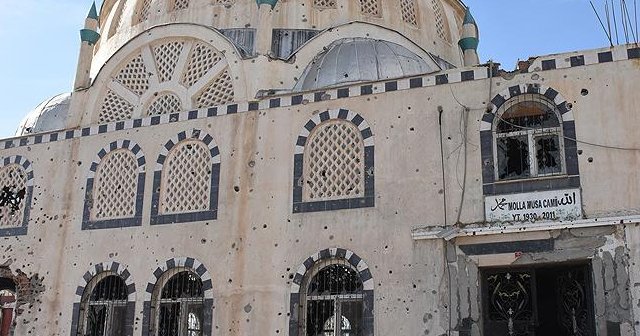 Teröristlerin camiye verdiği tahribat ortaya çıktı