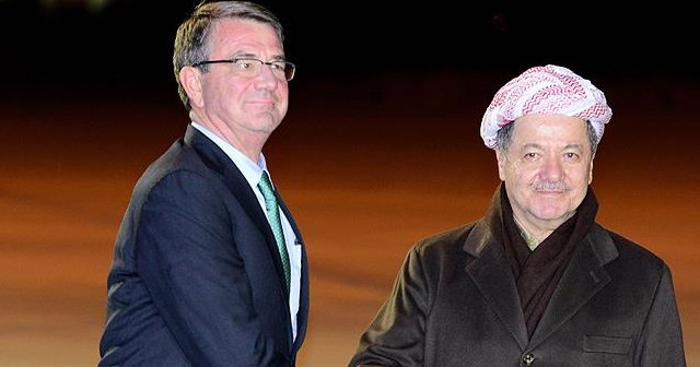 ABD Savunma Bakanı Carter, Irak&#039;ta İbadi ve Barzani ile görüştü