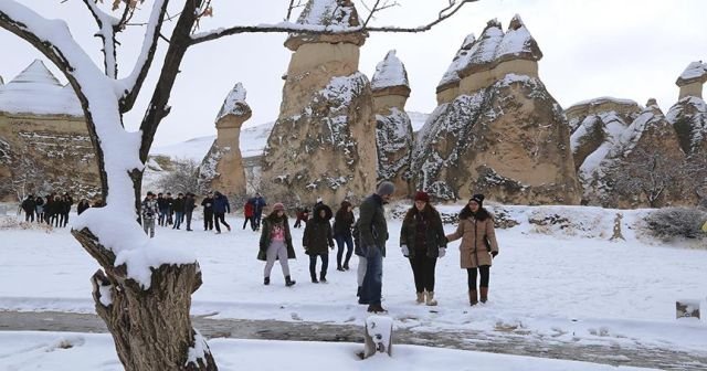 Kapadokya&#039;da &#039;beyaz&#039; güzellik