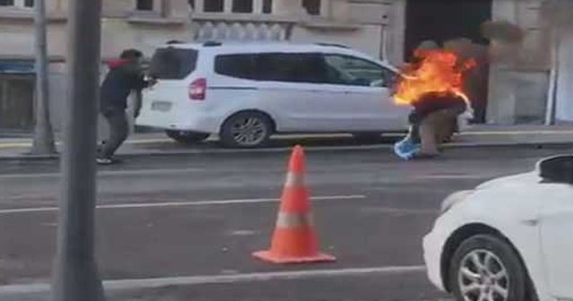 Nişantaşı&#039;ndan tinerci yolunu kestiği adamı yaktı