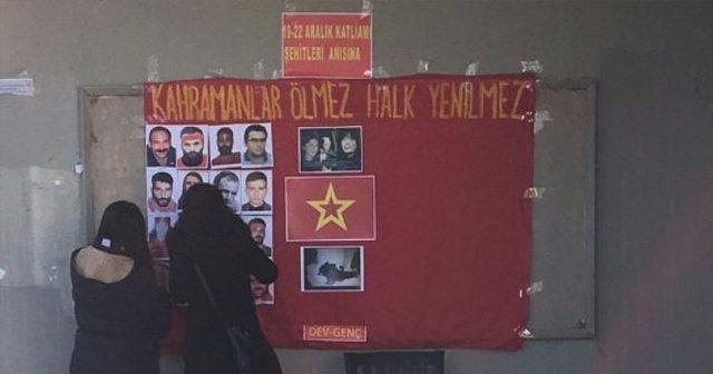 ODTÜ'de PKK kampını aratmayan görüntüler