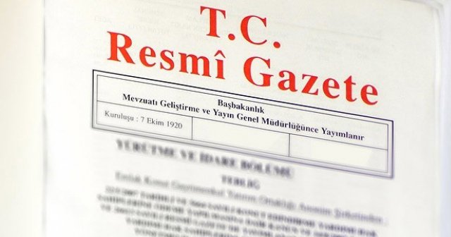 TBMM Kararı Resmi Gazete’de yayımlandı