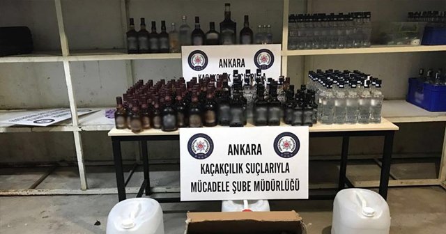 Ankara&#039;da sahte içki operasyonu