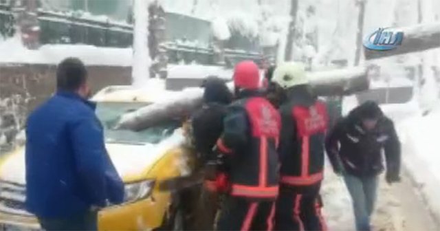 Beykoz&#039;da taksici ölümden döndü