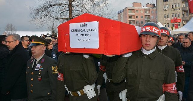 El Bab şehidi Uzman Çavuş Çalışkancı toğrağa verildi