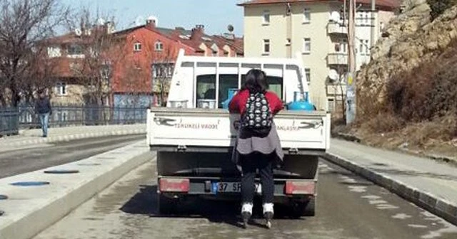 Patenli kızdan tehlikeli yolculuk