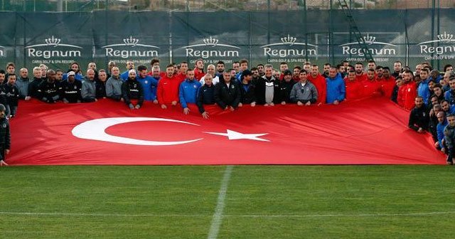 Teröre karşı tek yürek, 3 takım aynı sahaya çıktı