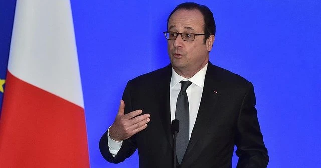 Hollande konuşurken ateş edildi