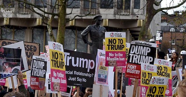 Londra&#039;da Trump karşıtı gösteri