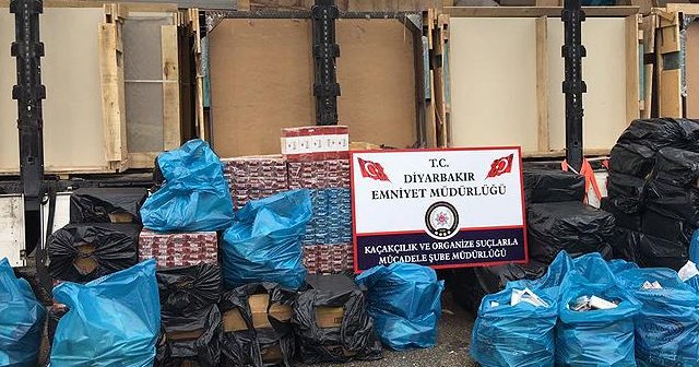 Diyarbakır'da 140 bin paket kaçak sigara ele geçirildi