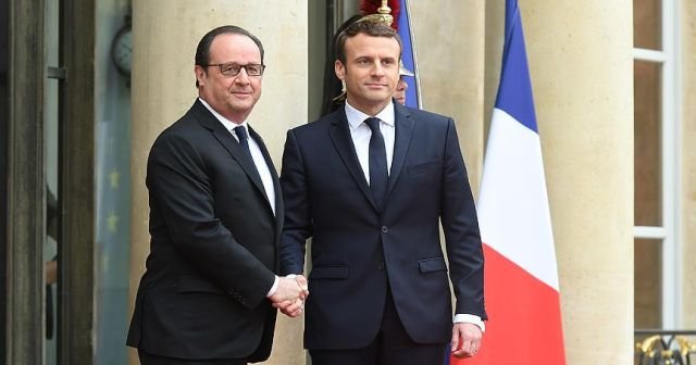 Macron görevi Hollande&#039;dan devraldı