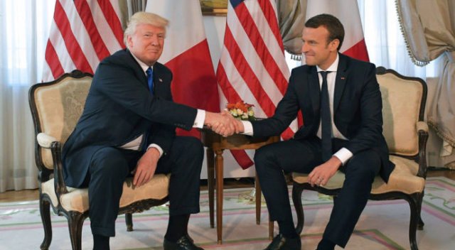 Trump ve Macron&#039;dan Suriye görüşmesi