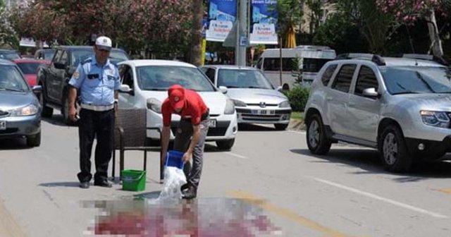 Yerdeki kanları görünce, şoka girdi!