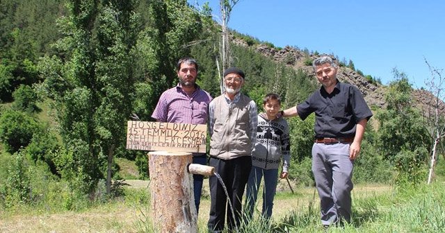 66 yaşında özürlü maaşıyla şehitlere çeşme yaptırdı