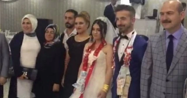Bakan Soylu şehit kızının düğününe katıldı