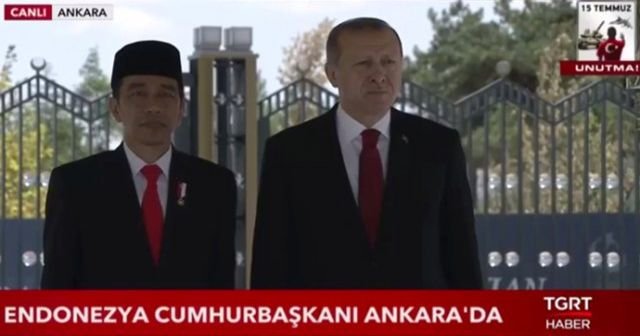 Cumhurbaşkanı Erdoğan, Endonezya Cumhurbaşkanı Widodo&#039;yu resmi törenle karşıladı