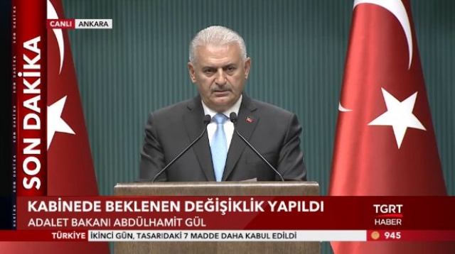 Başbakan Yıldırım yeni kabineyi açıkladı! İşte yeni Bakanlar Kurulu