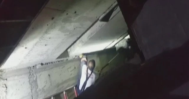 İtfaiyeci kediyi kurtarmak için canını hiçe saydı