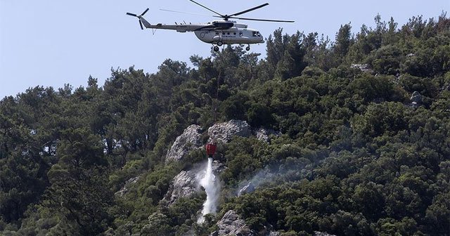 İzmir&#039;de makilik alanda yangın