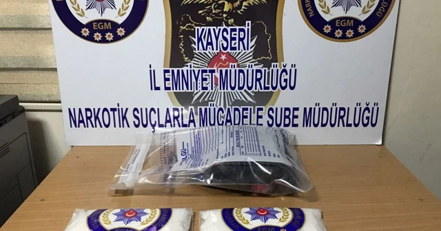 Kayseri'de 2 kilo metamfetamin ele geçirildi